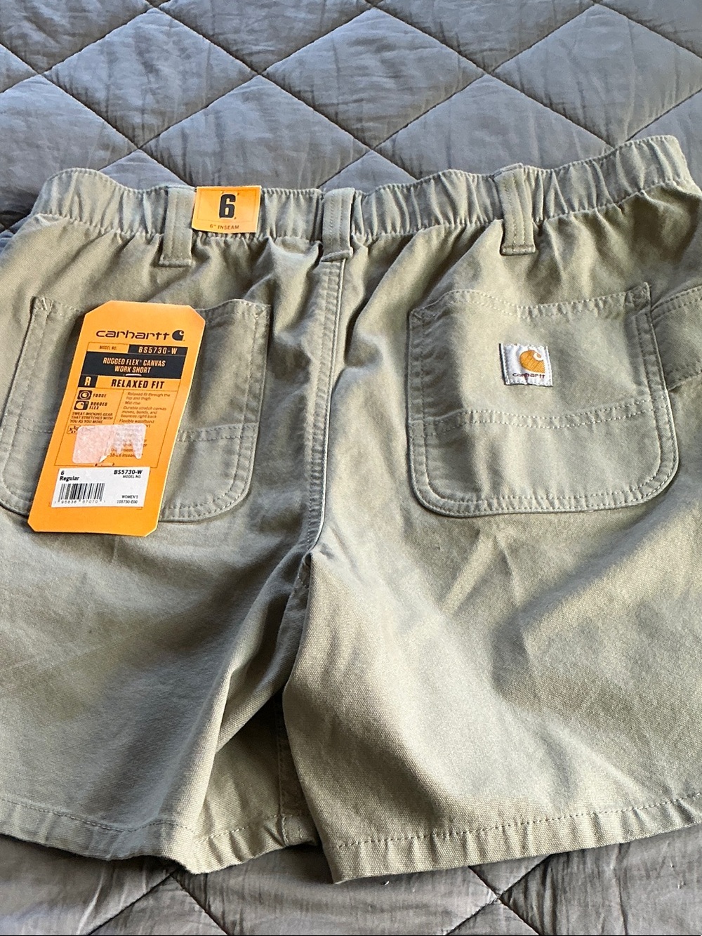 Carhartt Women’s Relaxed Fit Canvas Work Shorts - khaki